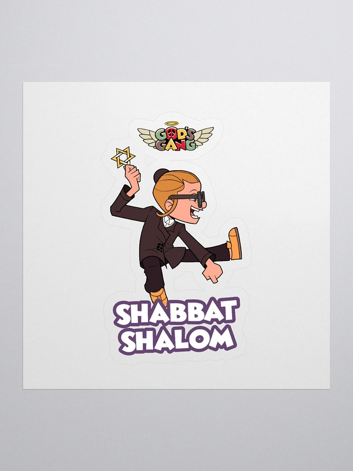 NinJew Shabbat Shalom Kiss Cut Stickers product image (1)