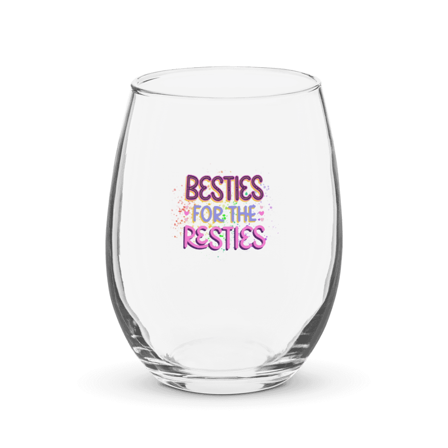 Rainbow Besties Stemless Wine Glass product image (1)