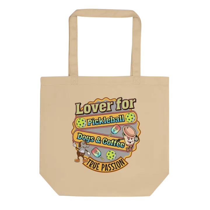 Lover For Pickleball Dogs And Coffee Eco Tote product image (1)