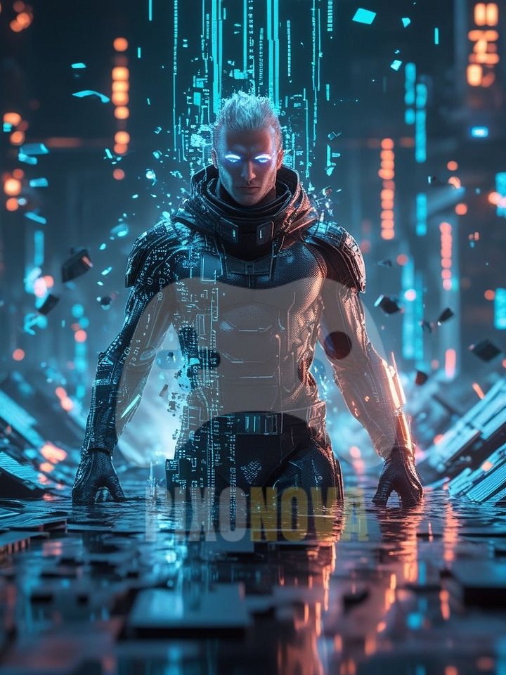 Born from the Glitch – Pixonova Protocol Artwork (4 Versions, PNG & PDF, 1120x1120 px) product image (2)