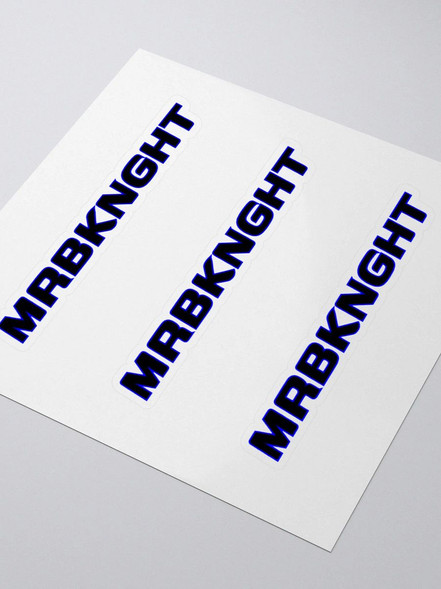 MRBKNGHT Bold Logo Kiss Cut Stickers product image (10)