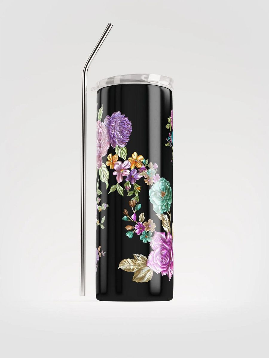 Gorgeous Metallic Flowers on 20-oz Black or White Tumbler product image (1)