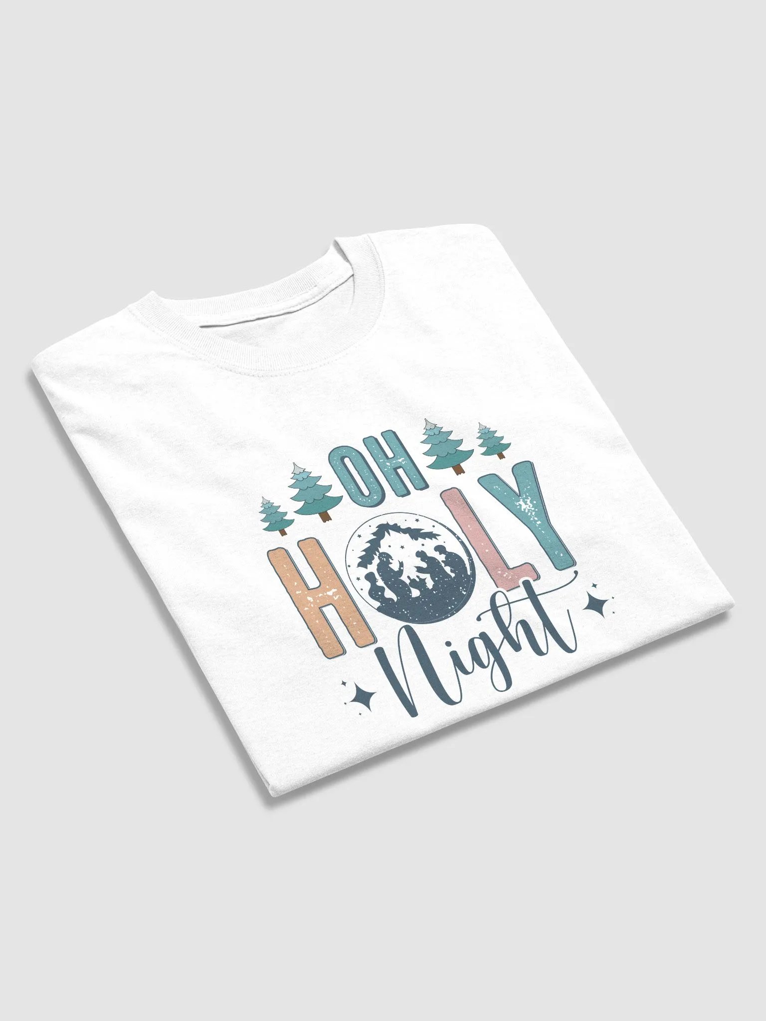 Oh Holy Night Christmas Tree T-Shirt product image (6)