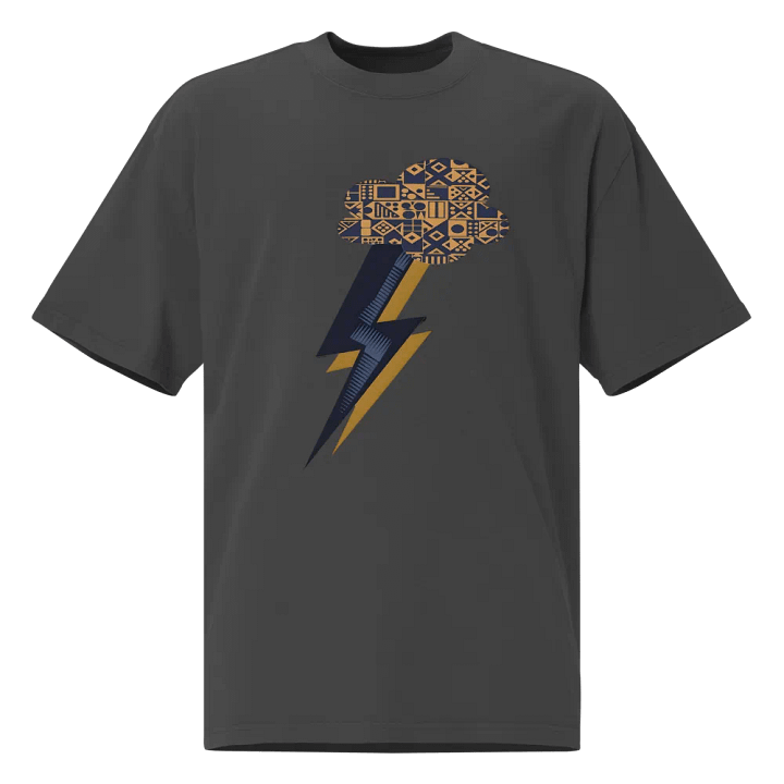 Golden Bolt Oversized Faded T-Shirt product image (1)