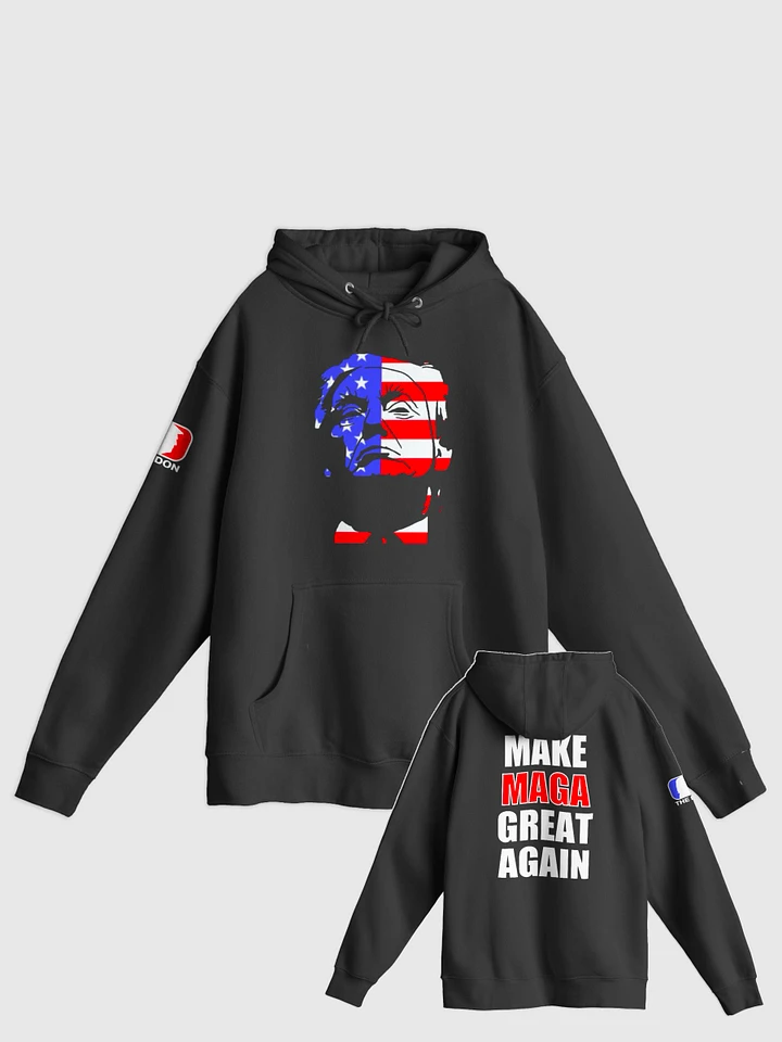 Trump Flag w MAGA Back Black Hoodie product image (1)