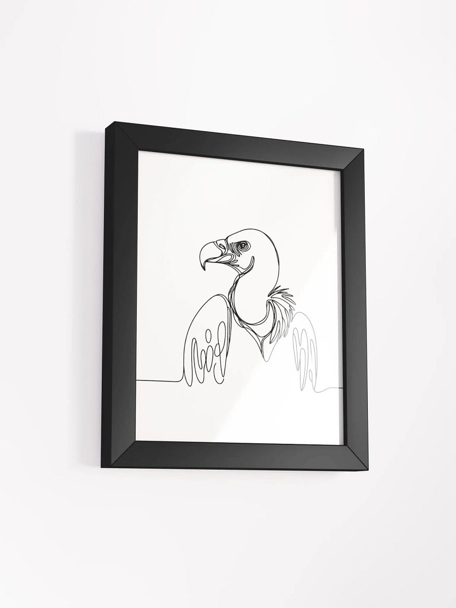 Vulture Line Art Drawing Framed Poster product image (42)