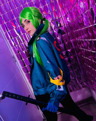 Postsito pendiente de Zoro Egghead Versión niña jiji (sepan perdonar que no cierre el ojito de la cicatriz, pero me veo fua :...