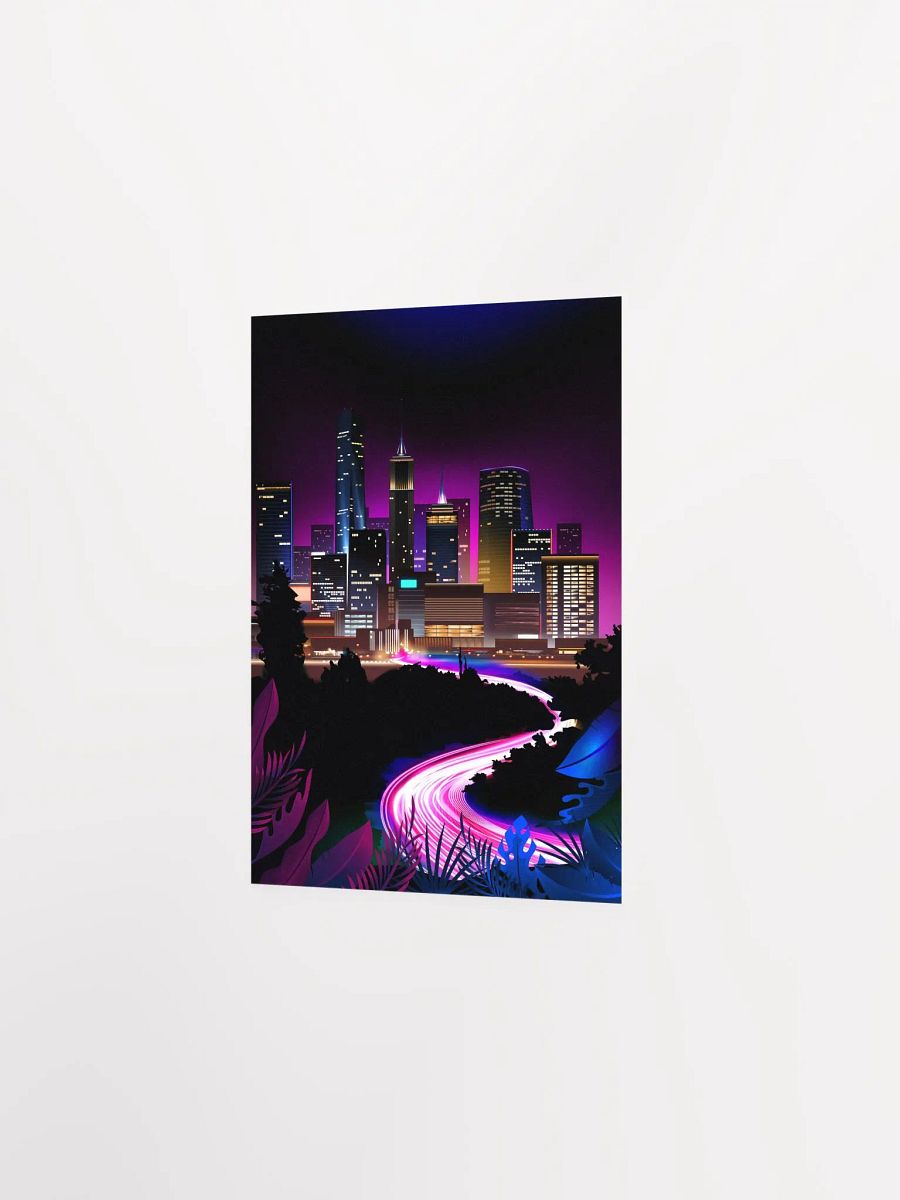 Neon city: fast lights #1 (synthwave/vaporwave/retrowave/cyberpunk) — aesthetic poster product image (8)