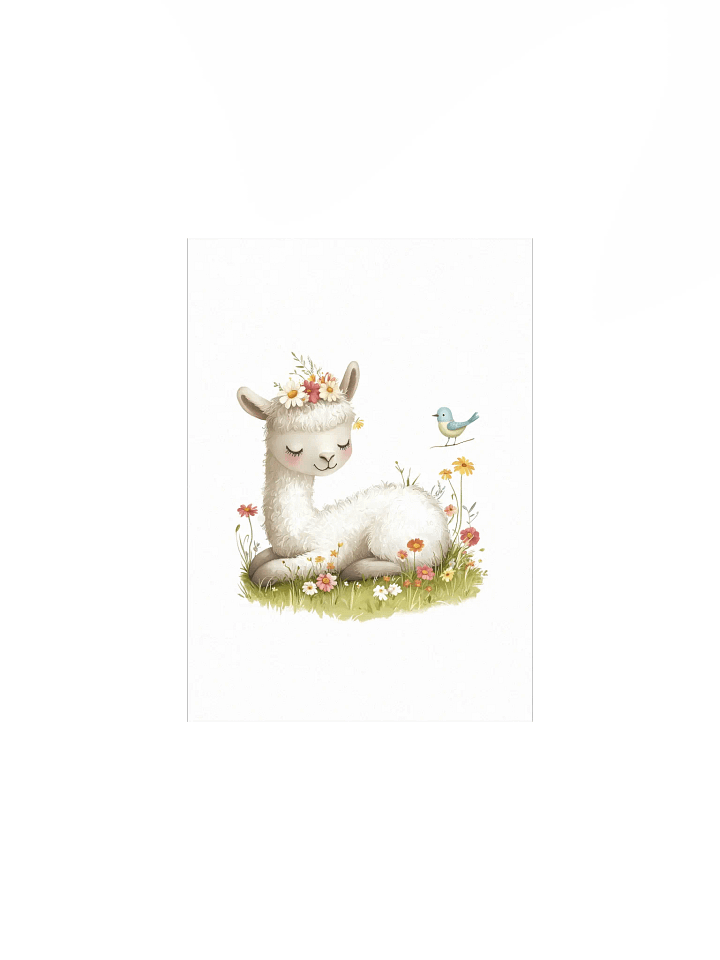 Sleeping Llama Farmhouse Nursery Print product image (2)