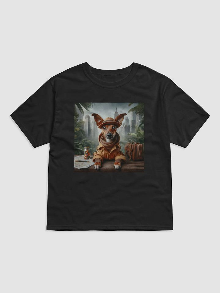 Cute Dog As City Jungle Explorer - Cool Art T-Shirt product image (1)