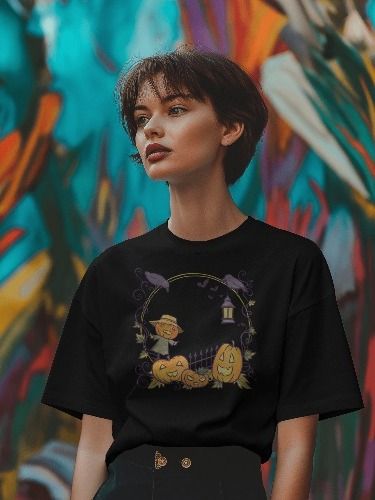 Halloween Season Harvest Moon Scarecrow T-Shirt product image (10)