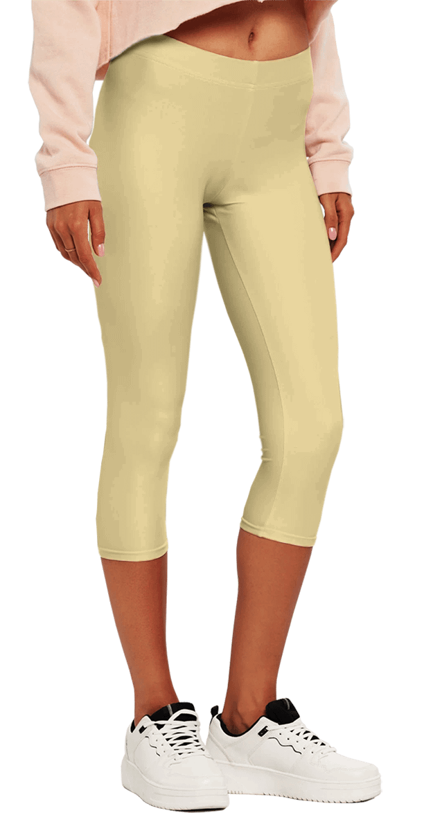 Plain Color Butter Yoga Capri Leggings product image (2)