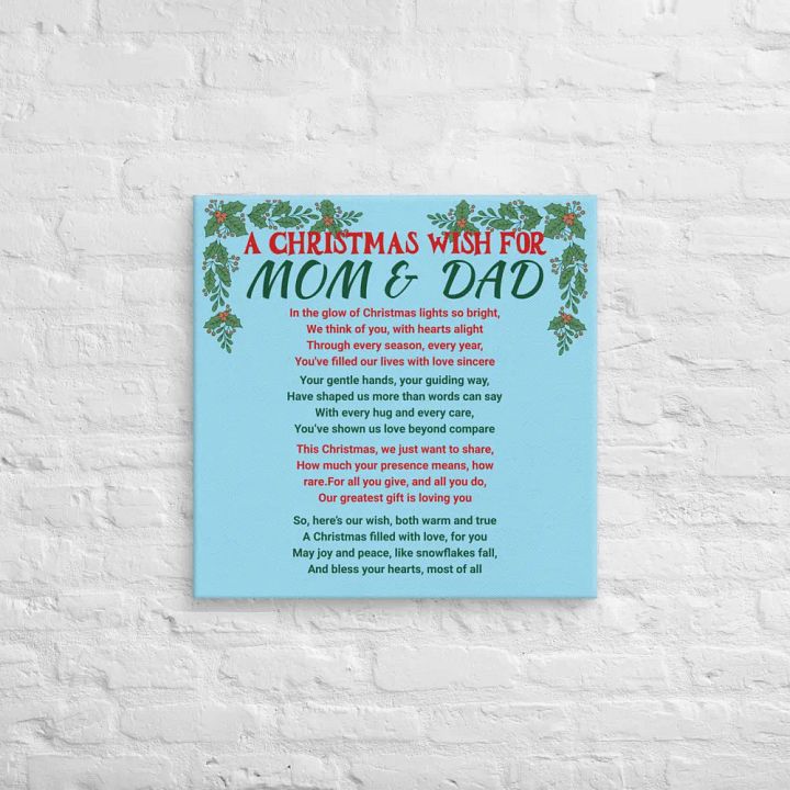Mom Dad Christmas Wish Canvas product image (2)