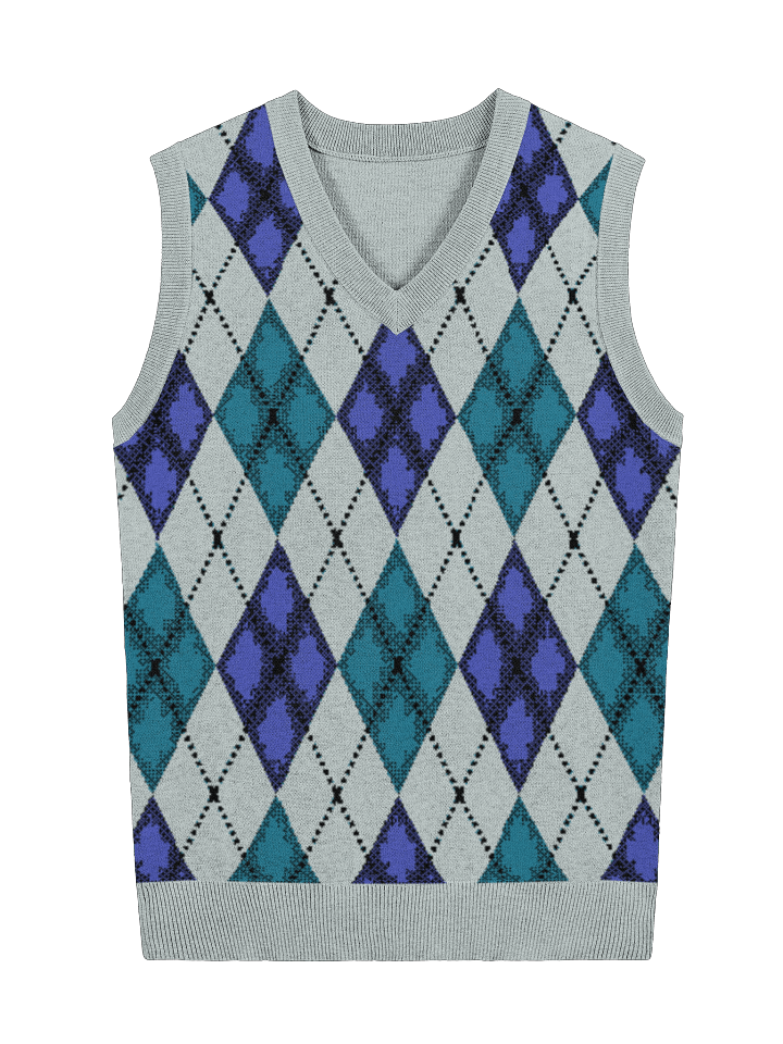 White Argyle Sweater Vest product image (1)