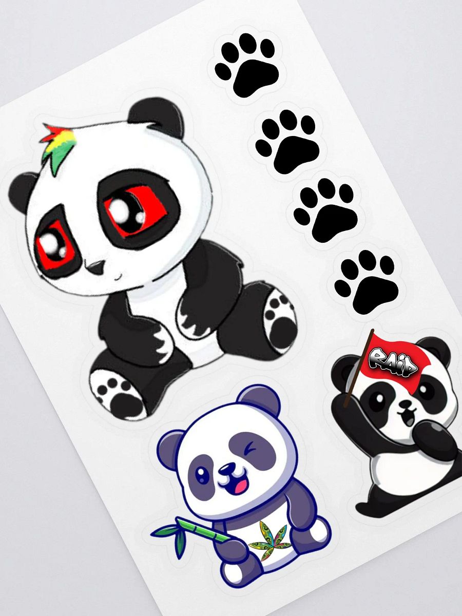 Rasta Panda + 6 Sticker Set product image (1)