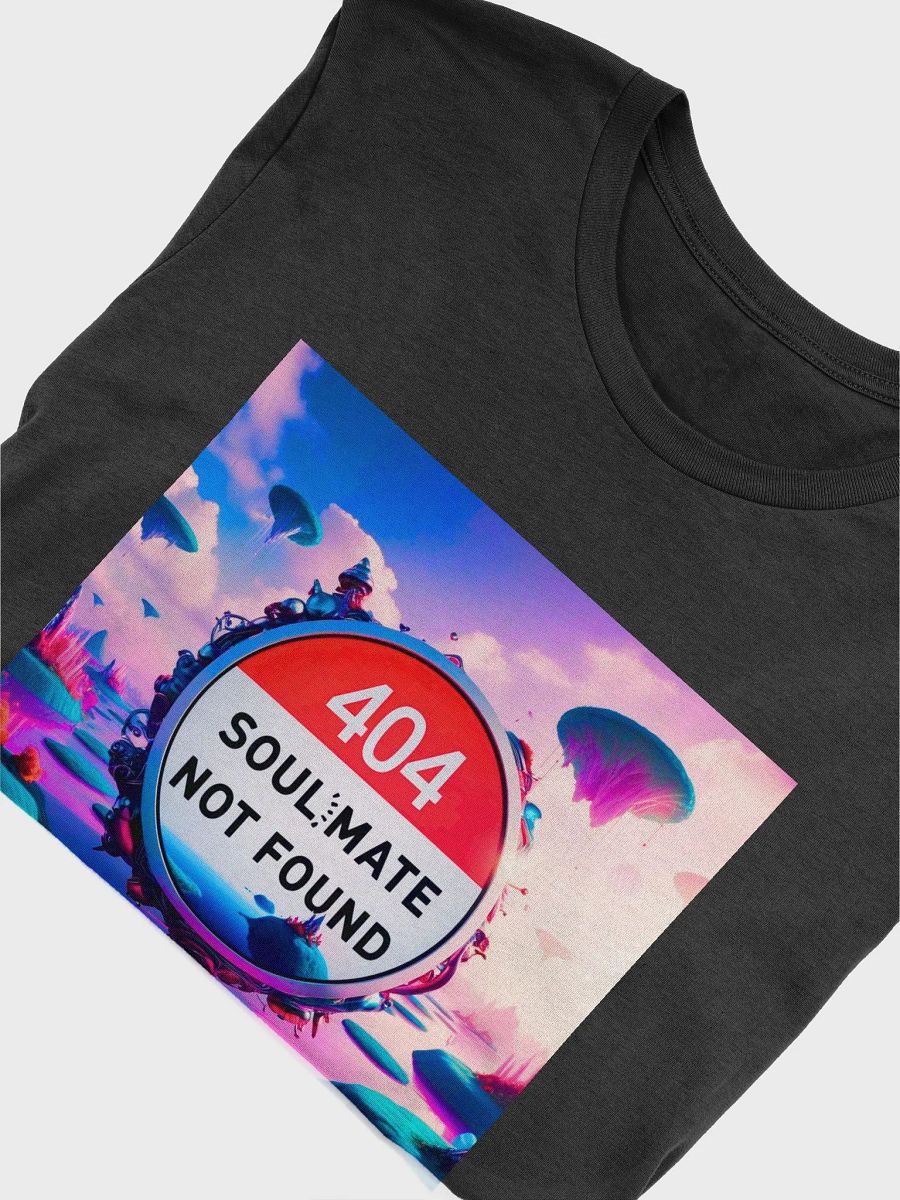 404 Soulmate Not Found Unisex Tee, Funny Graphic T-Shirt, Humorous Novelty Shirt, Sarcastic Gift Top, Internet Error Tee product image (5)