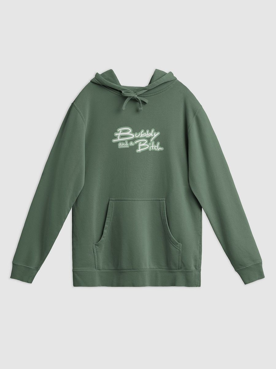 Bubbly and a B*tch (lined design, #96B697) printed pigment hoodie product image (2)