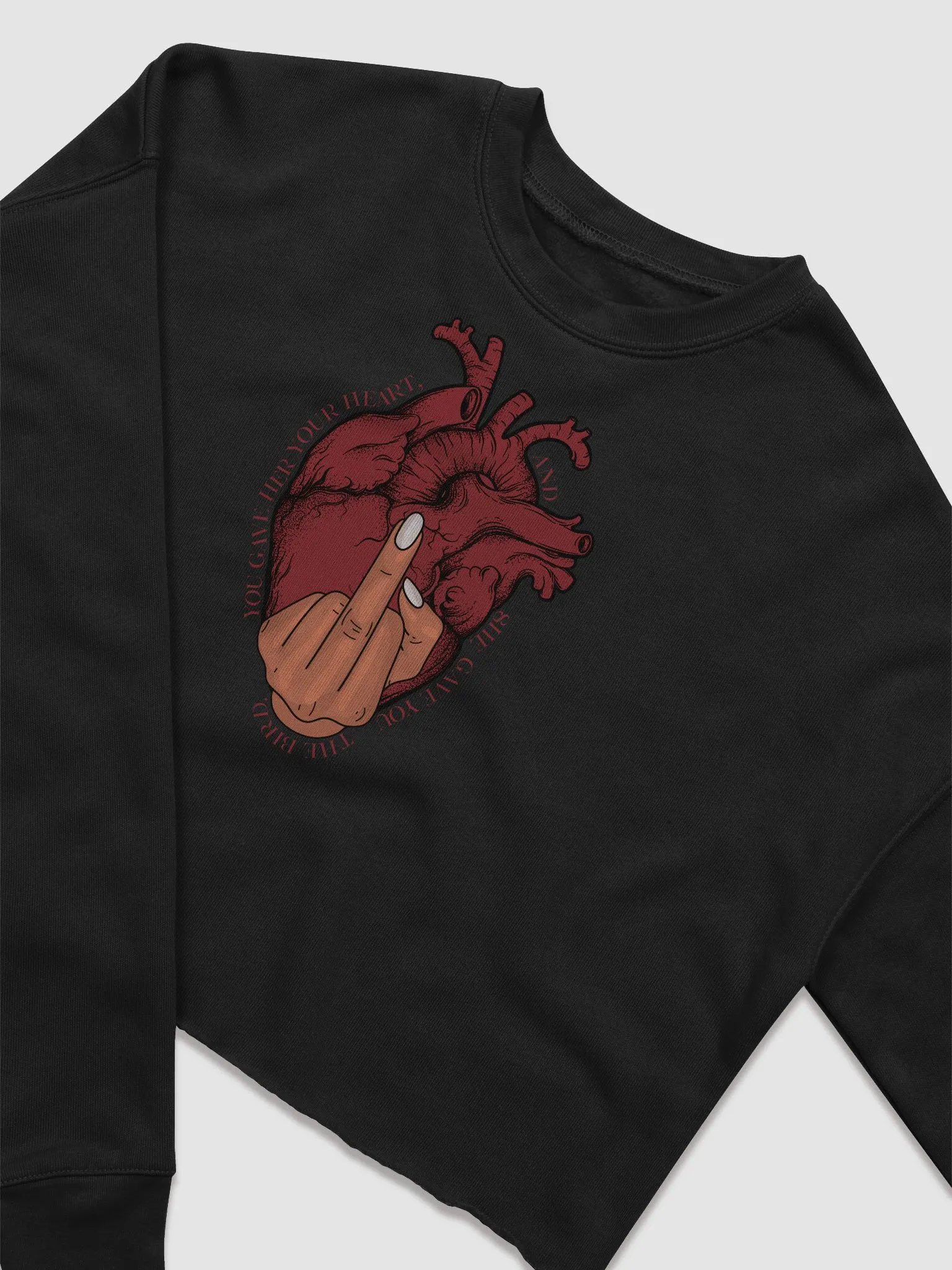 You Gave Her Your Heart Crop Sweatshirt product image (1)