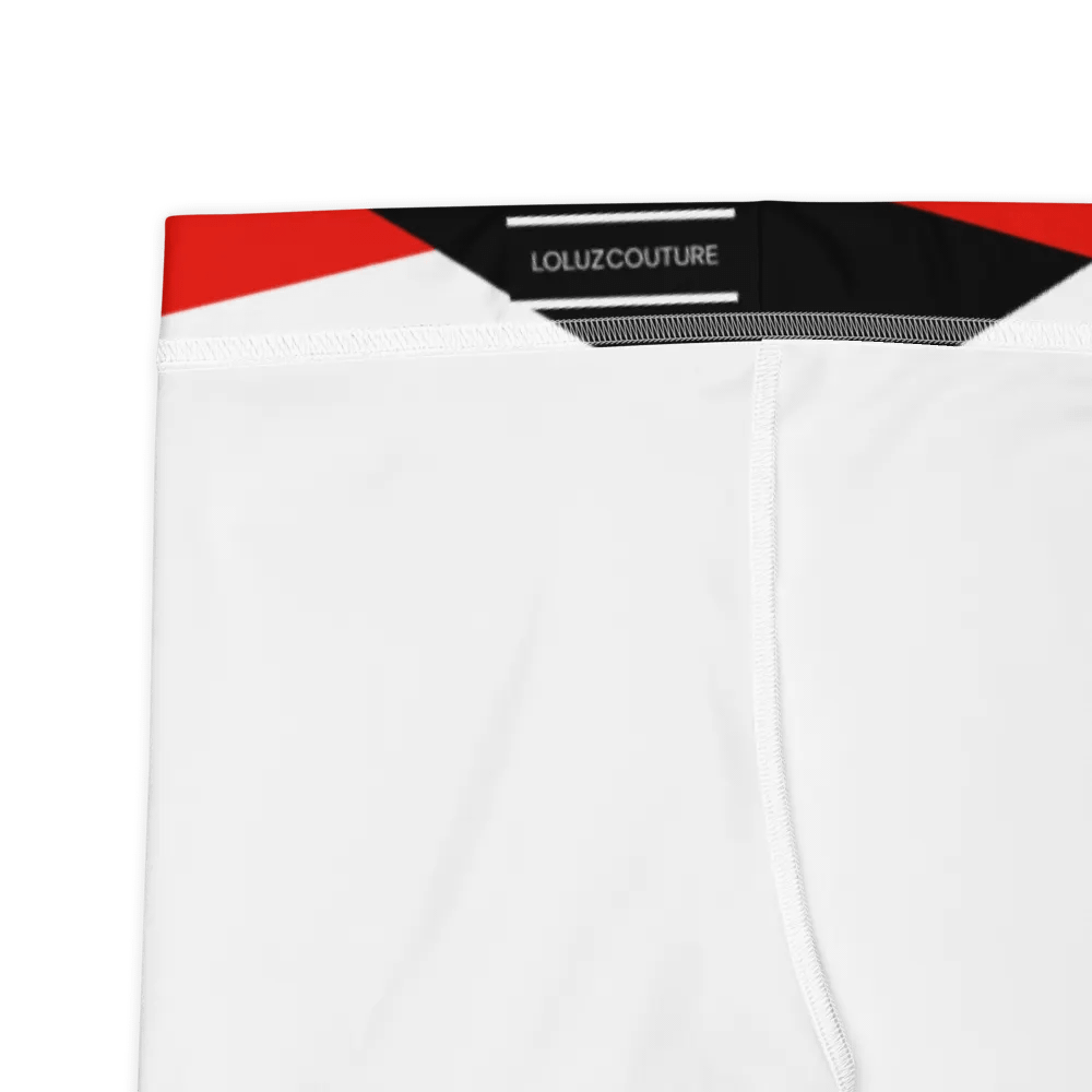 Black/Red/White Bent Line Leggings product image (7)