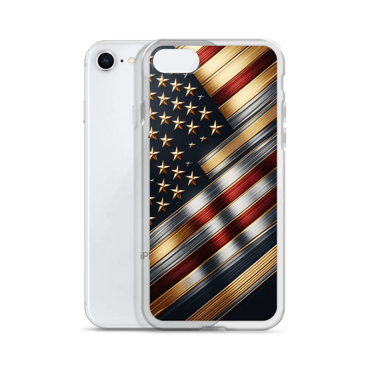 Patriotic Metal Flag iPhone Case product image (51)