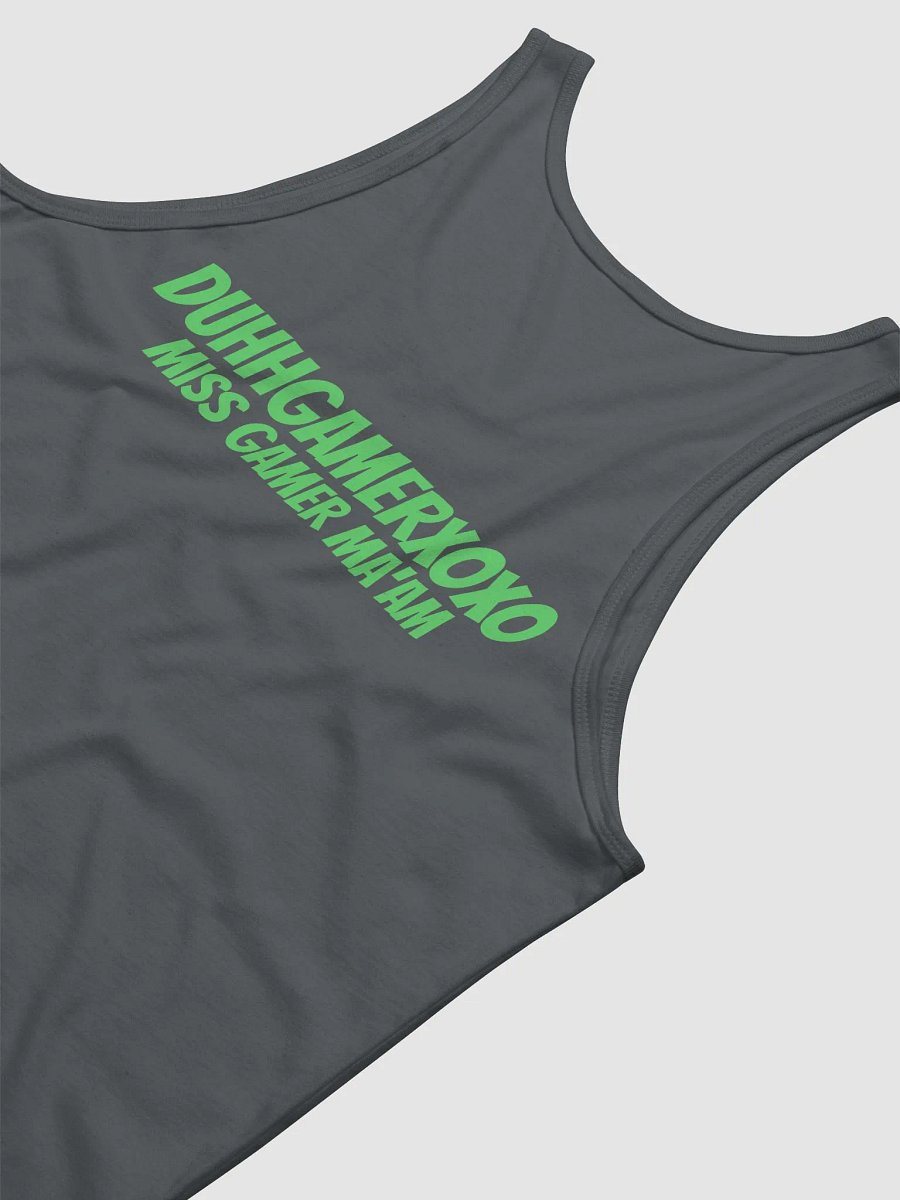 DuhhGamerXOXO/Miss Gamer Ma'am Jersey Tank - Green Text product image (8)