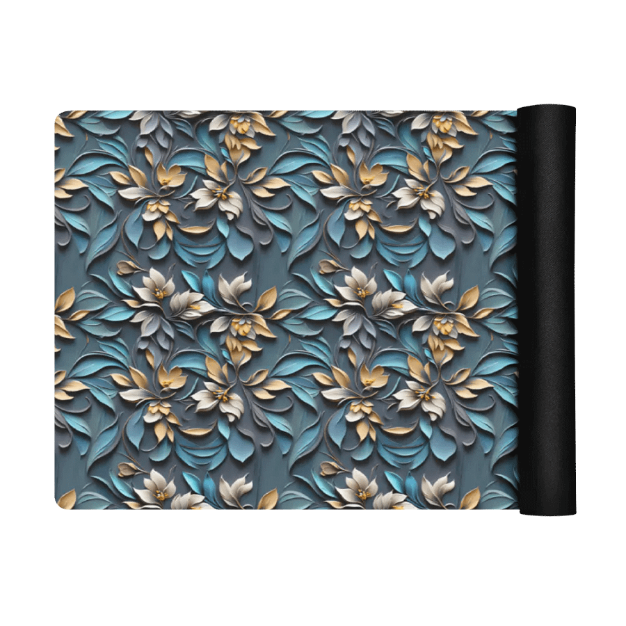 Yoga Mat - Sculpted Floral Pattern product image (4)