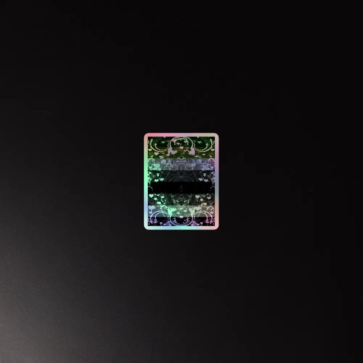 Aroace Pride Flag Sticker: Green To Purple (Flourish Variation) product image (2)