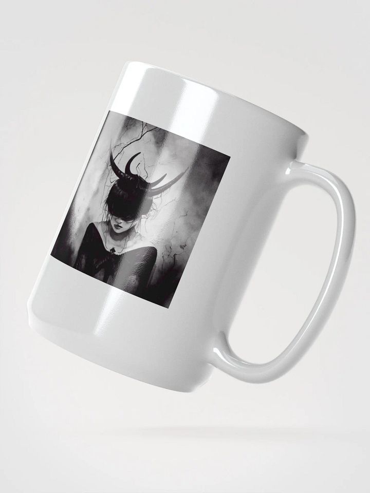Shadowy Horns White Glossy Mug product image (2)