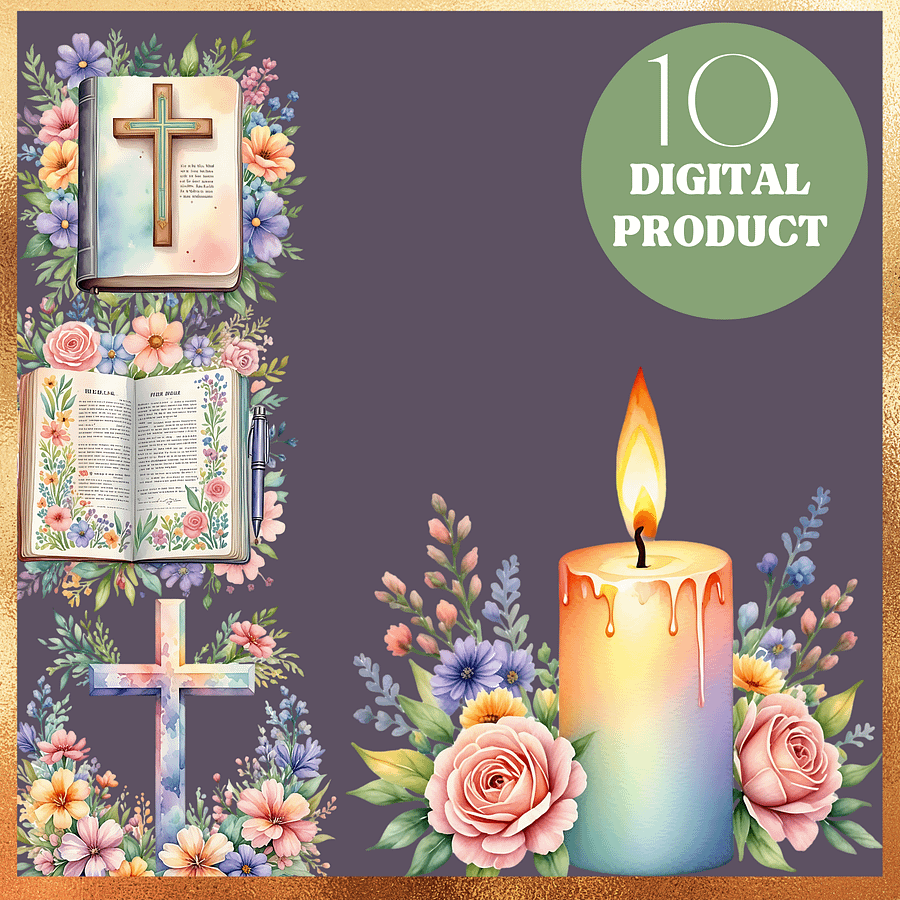 Watercolor Church Clipart Bundle product image (3)