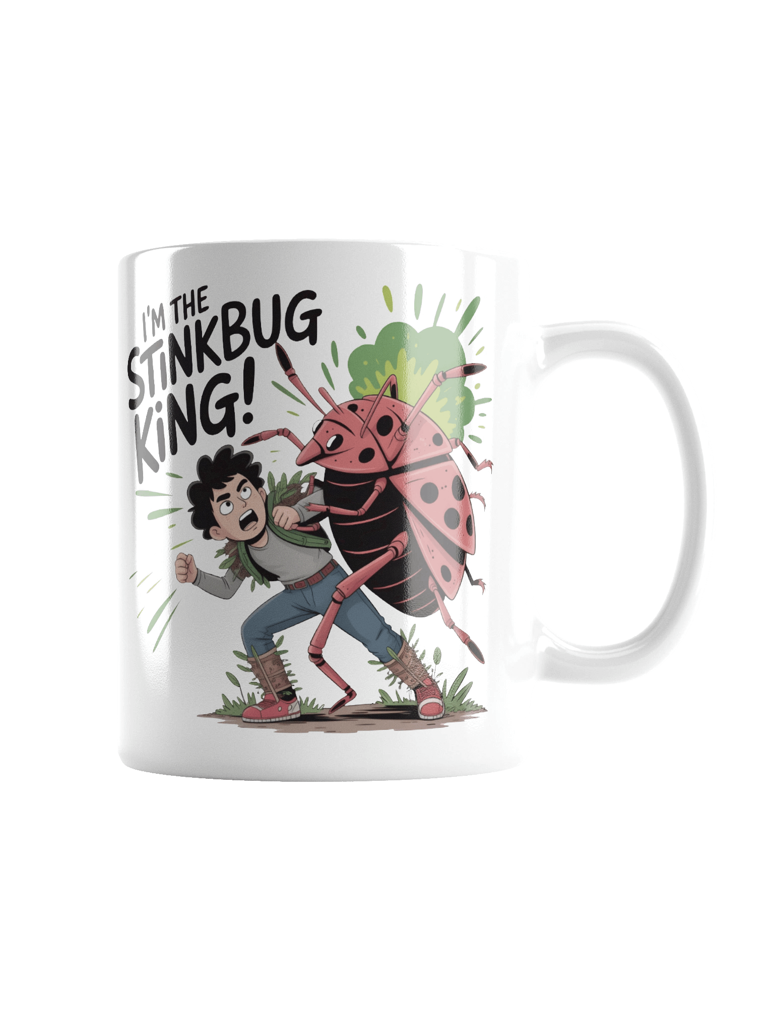 Stinkbug King White Glossy Mug product image (5)