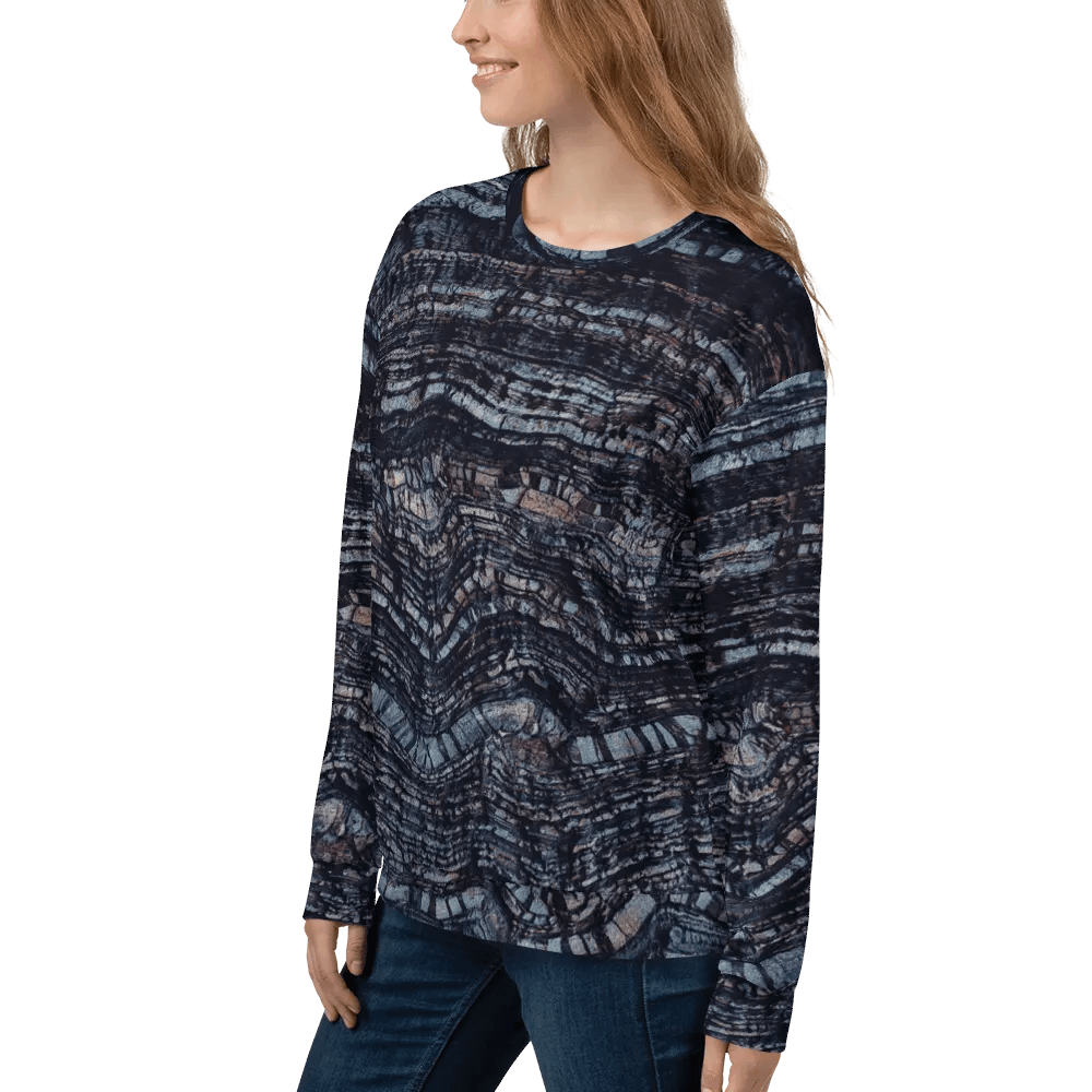 Dark Blue Stone Texture Sweatshirt product image (10)