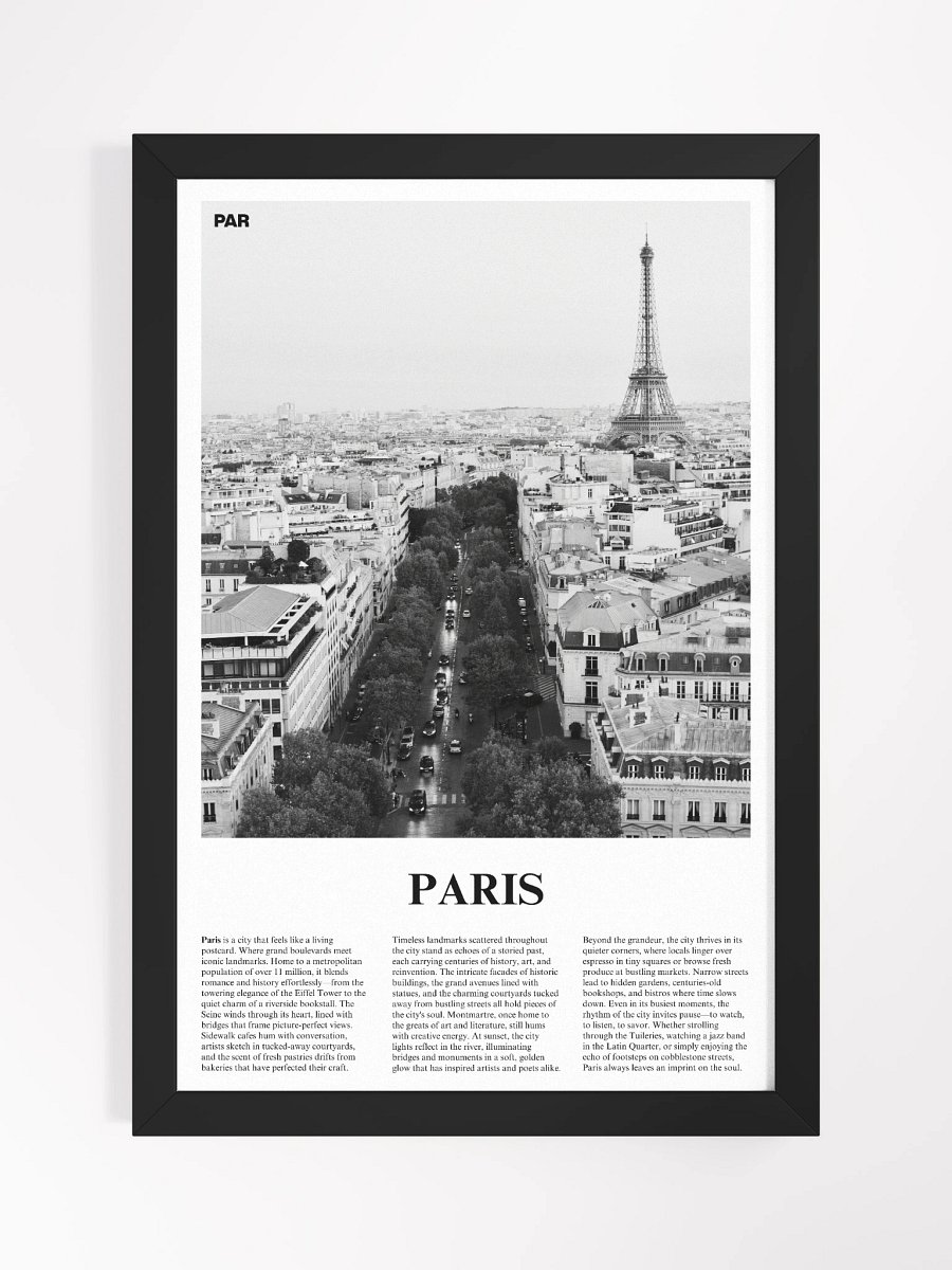 Paris 02 Newspaper Poster | Framed product image (5)