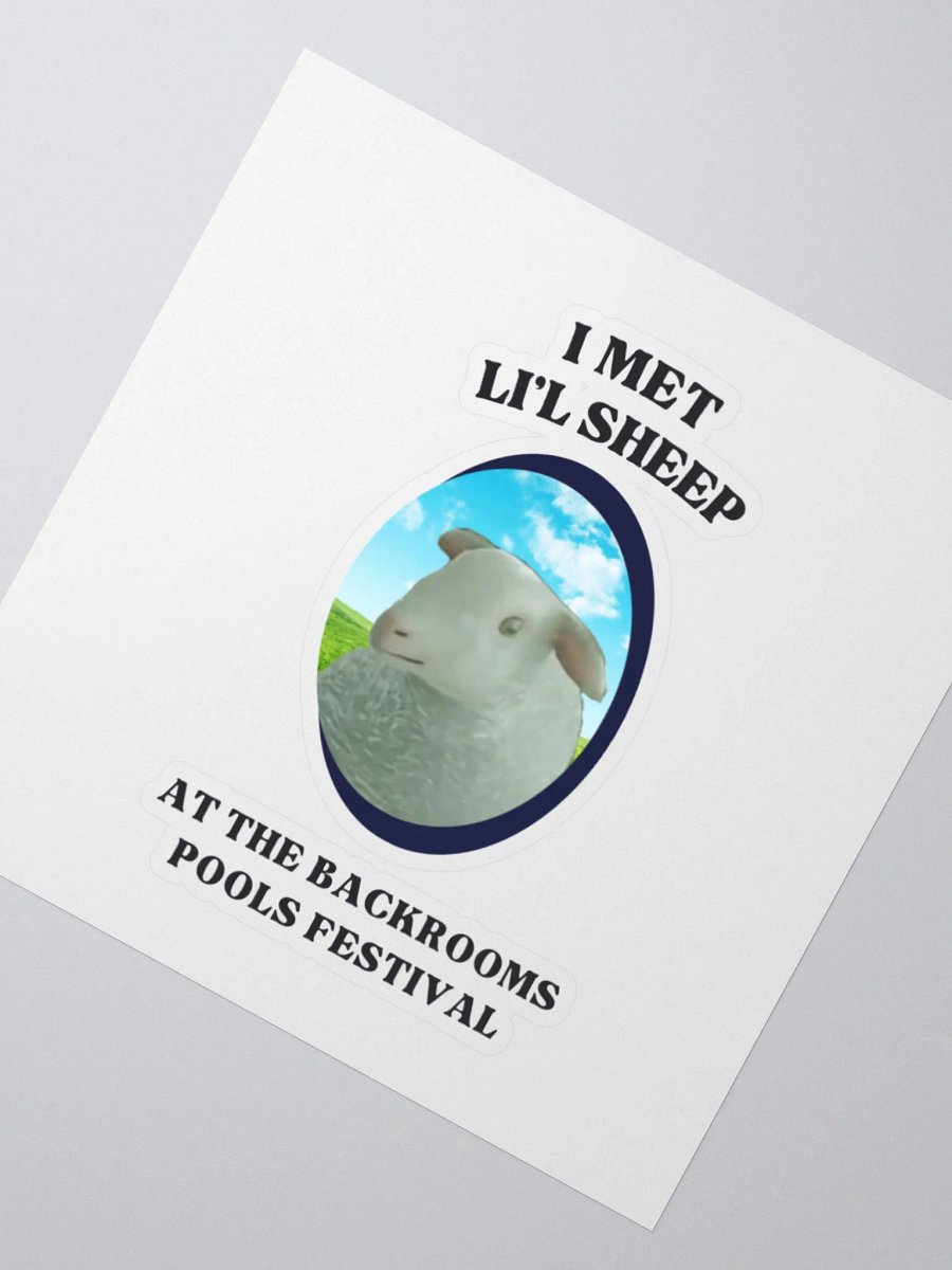 I Met Li'l Sheep at the Backrooms POOLS Festival Sticker product image (4)