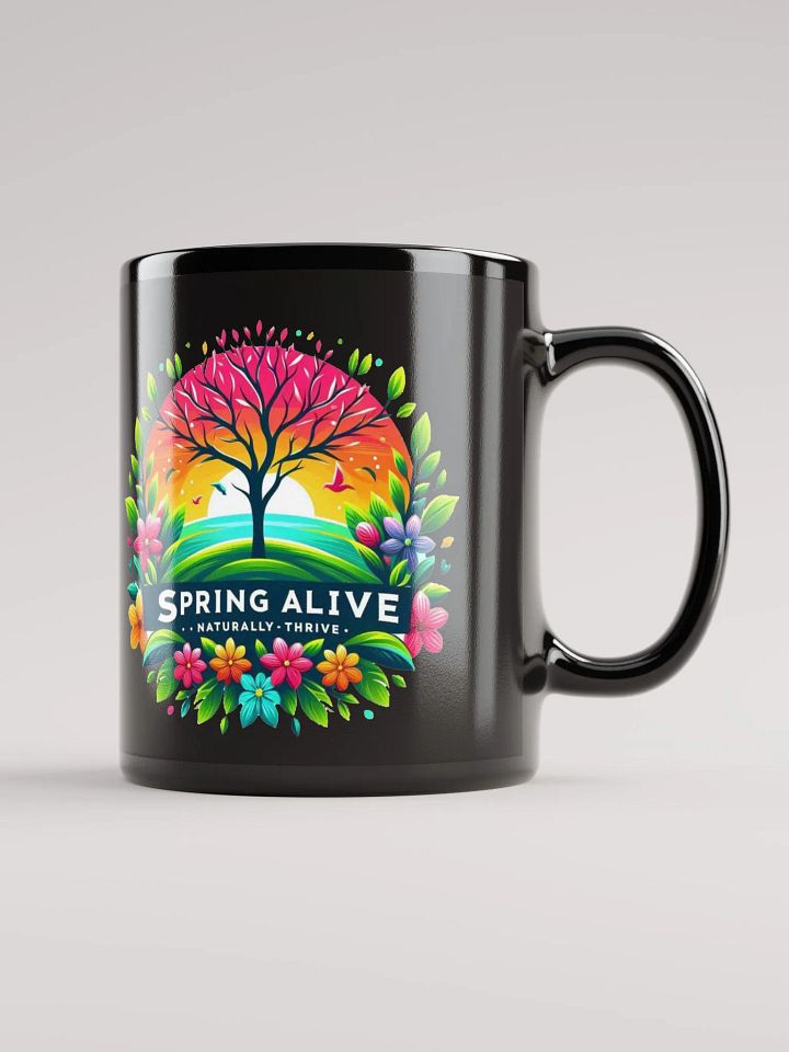 Spring Alive Black Glossy Mug product image (2)