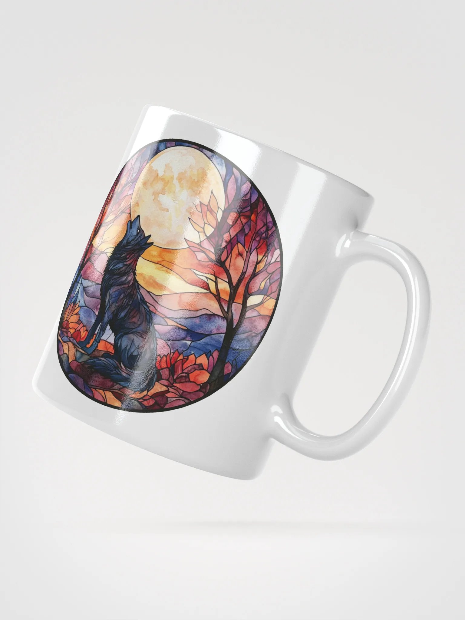 Howling Wolf Stained Glass Mug product image (4)