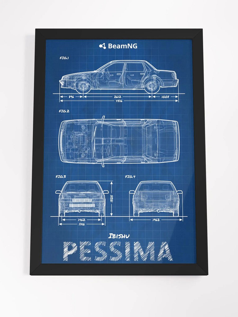 Framed Poster: Ibishu Pessima (1988 - 1991) Blueprint product image (4)