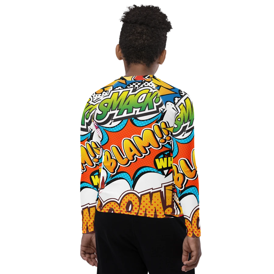 Dynamic Comic Action All-Over Print Youth Rash Guard product image (10)