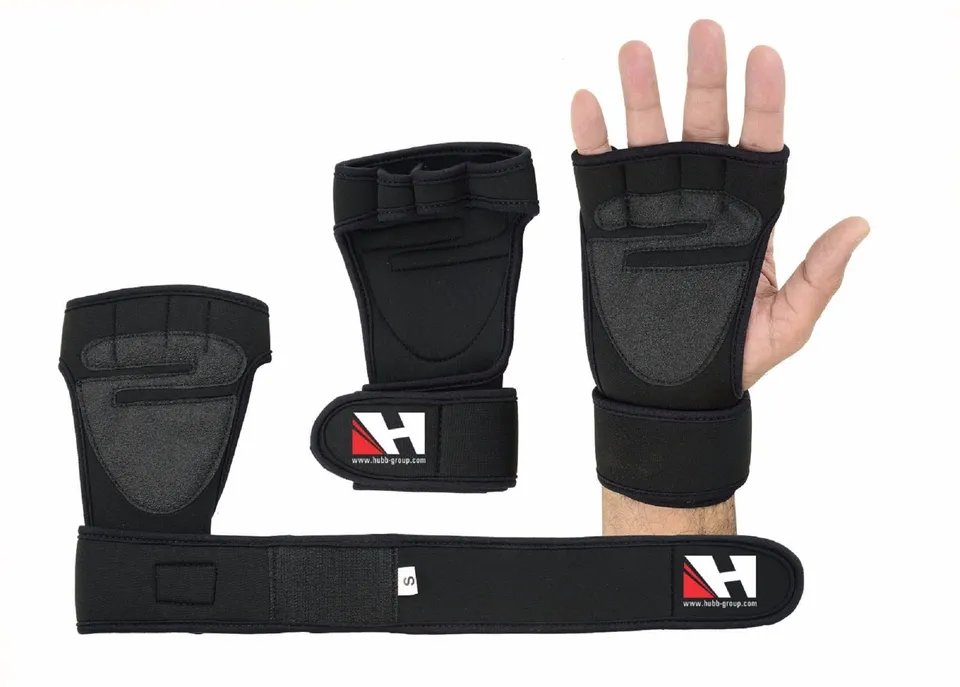 New ProducFitness Hubb Weight Lifting Gloves with Long Wrist Strap Open Gym Gloves for Ment product image (2)