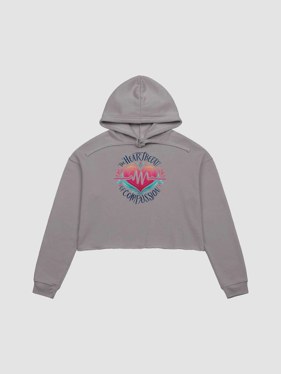 Heart Health: Compassionate Heartbeat Crop Hoodie product image (2)