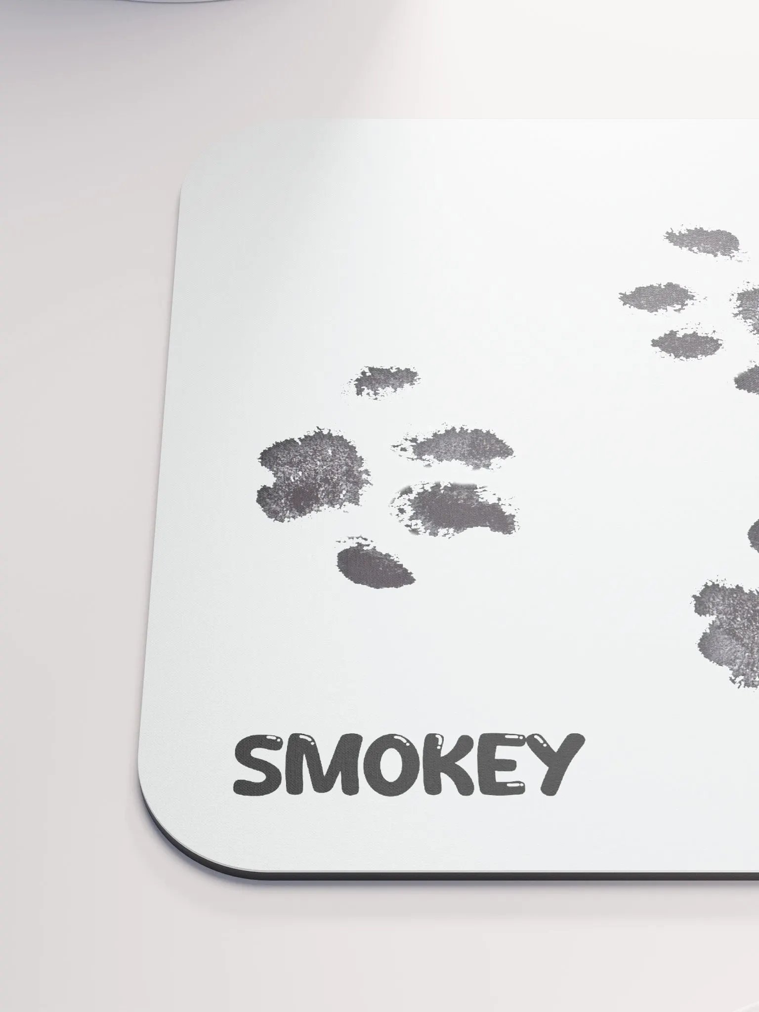 Smokey & Zoey Paw Print Classic Desk Mat (White) product image (6)
