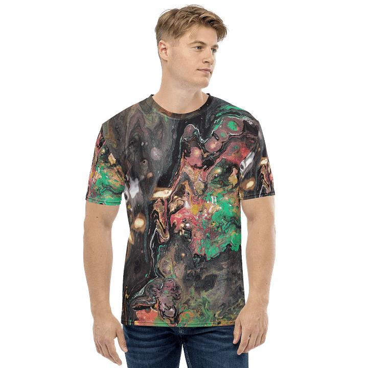 Bucket of paint creates galaxies - Customizable All-Over Print Tee product image (2)