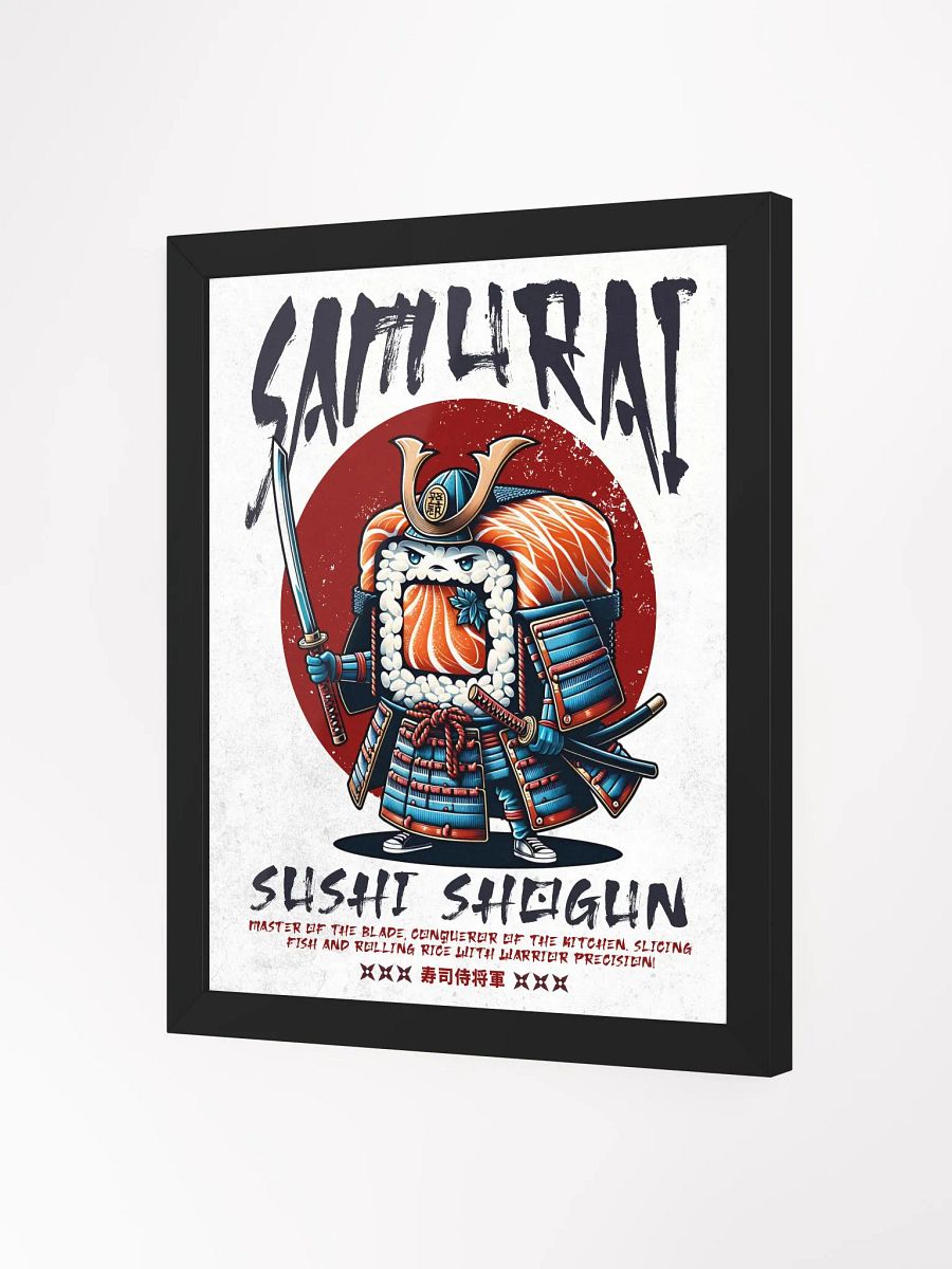 Framed Samurai Sushi Shogun Retro Poster product image (2)