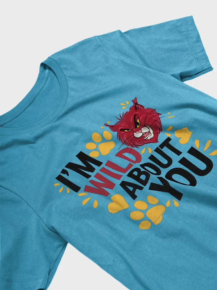 Wild About You - Cute Valentine Bobcat Paw Print T-Shirt product image (2)