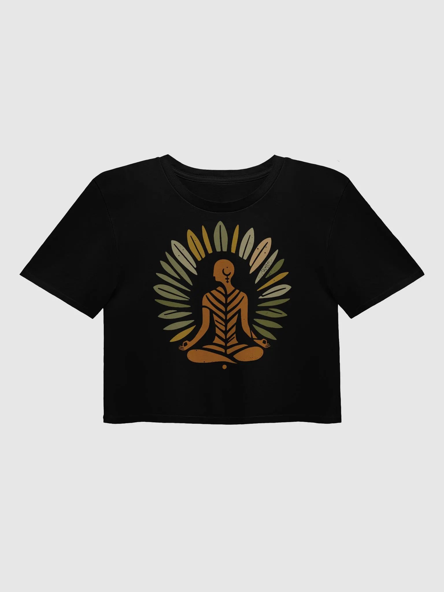 Zen Leaf Meditation Crop Top | Ancient Wisdom Meets Boho Style product image (1)