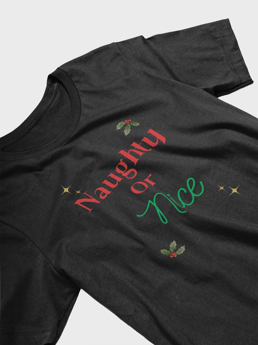 Festive 'Naughty Or Nice' Holiday Adult T-Shirt product image (18)