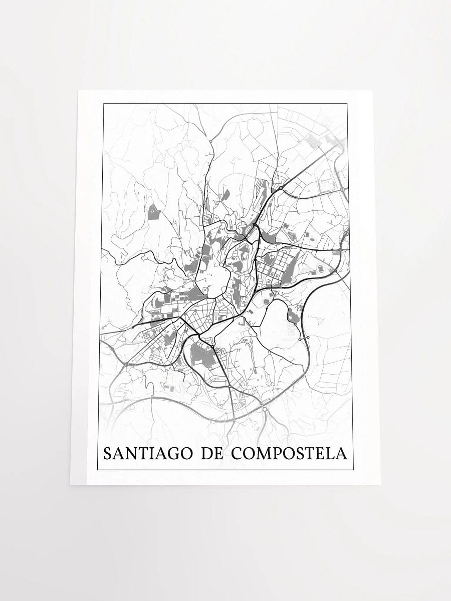 Santiago de Compostela, Spain, city map print product image (18)