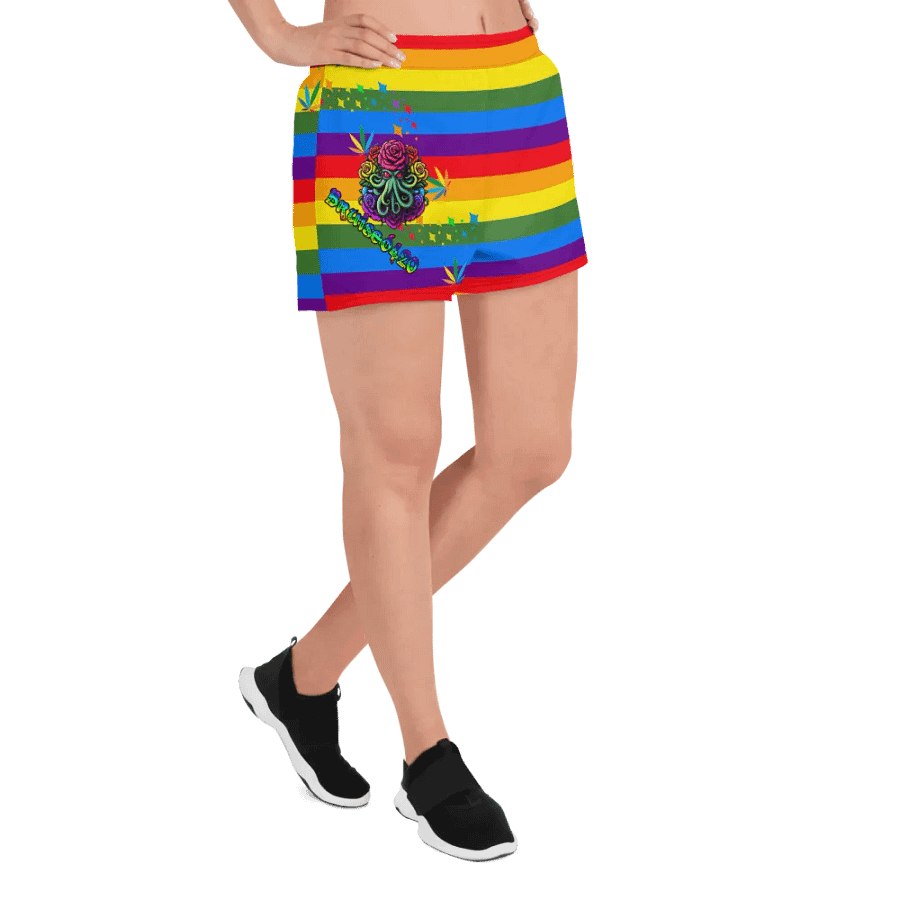 PRIDE Cthulhu Royalty Women's Athletic Short Shorts product image (12)