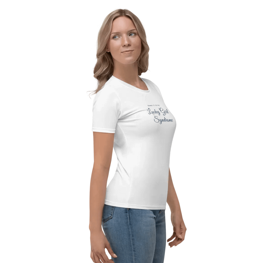 Crew Neck T-Shirt Blame it on My Lucky Girl Syndrome product image (5)