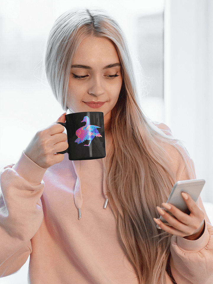 Funky Neon Pink and Blue Duck Mug product image (2)