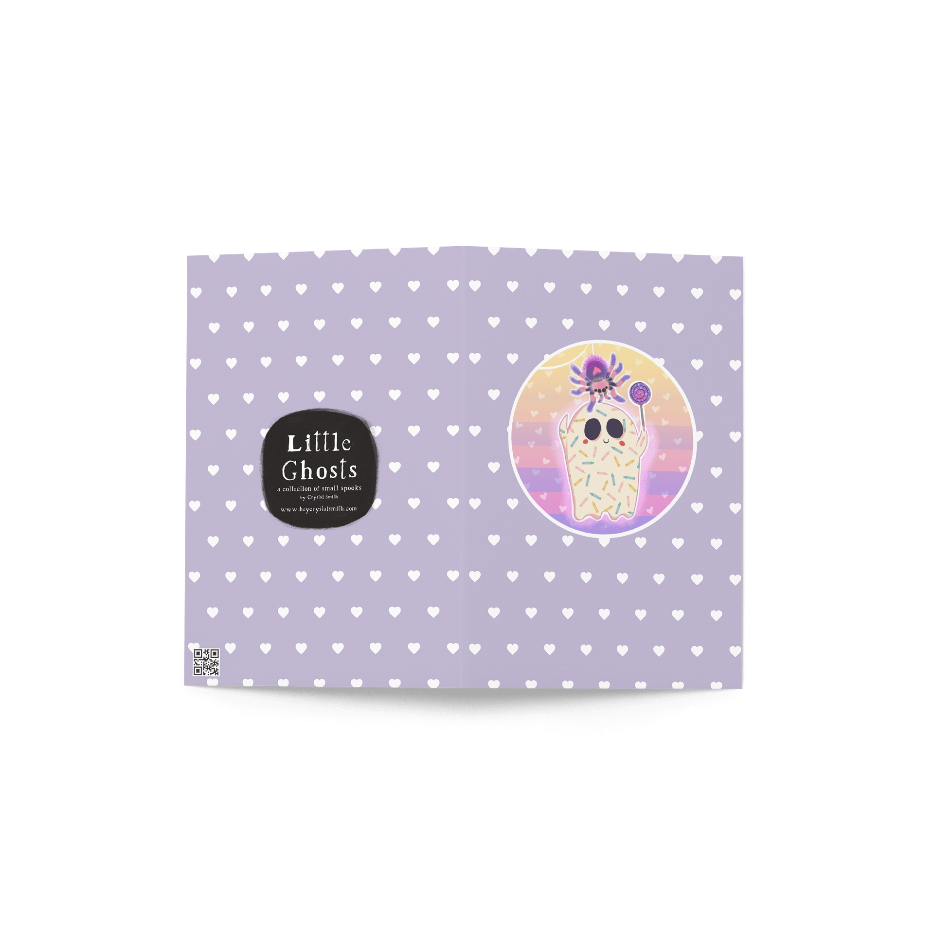 Pastel Version #2 - Little Ghost & Pet Spider - Greeting Card product image (6)